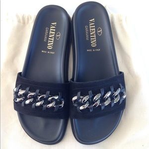 Black Valentino slides